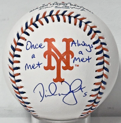 David Wright Signed NY Mets Logo Ball Once a Met Always a Met Auto JSA COA
