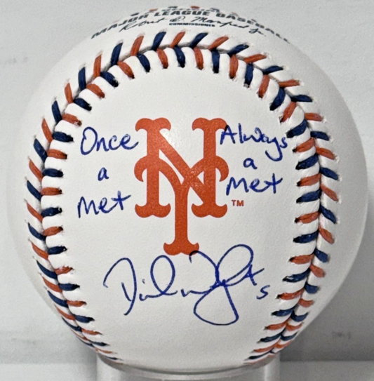 David Wright Signed NY Mets Logo Ball Once a Met Always a Met Auto JSA COA