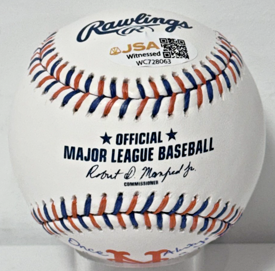 David Wright Signed NY Mets Logo Ball Once a Met Always a Met Auto JSA COA