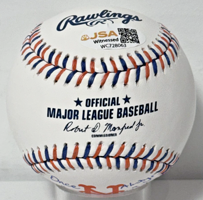 David Wright Signed NY Mets Logo Ball Once a Met Always a Met Auto JSA COA