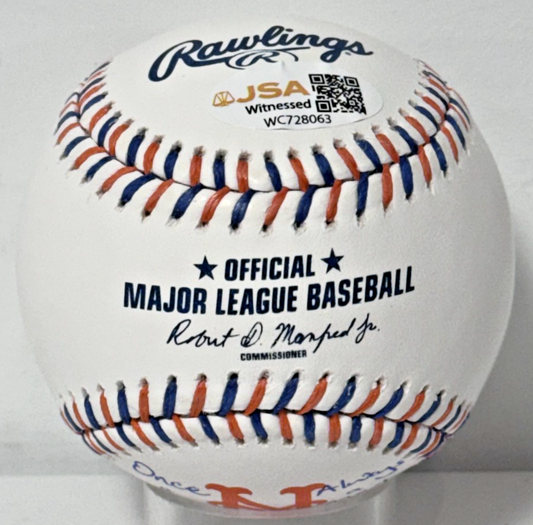 David Wright Signed NY Mets Logo Ball Once a Met Always a Met Auto JSA COA