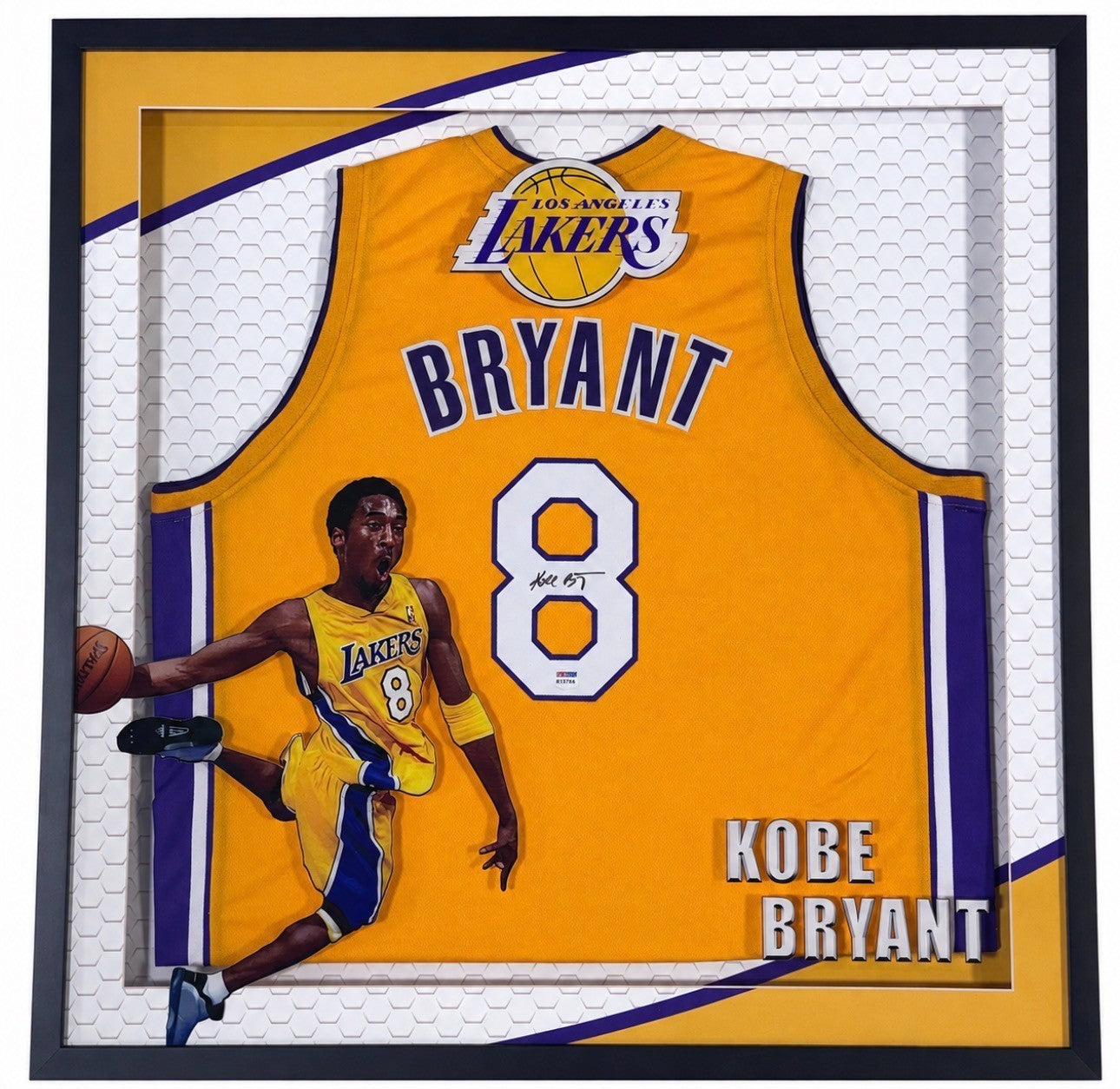 Kobe Bryant Signed LA Lakers Jersey Framed LED Shadowbox Full Name Auto PSA COA