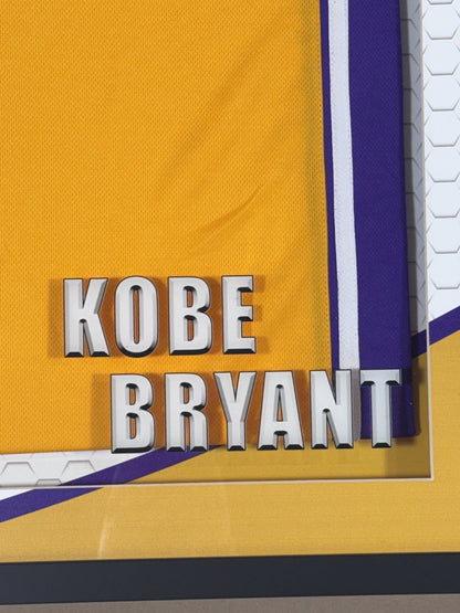 Kobe Bryant Signed LA Lakers Jersey Framed LED Shadowbox Full Name Auto PSA COA