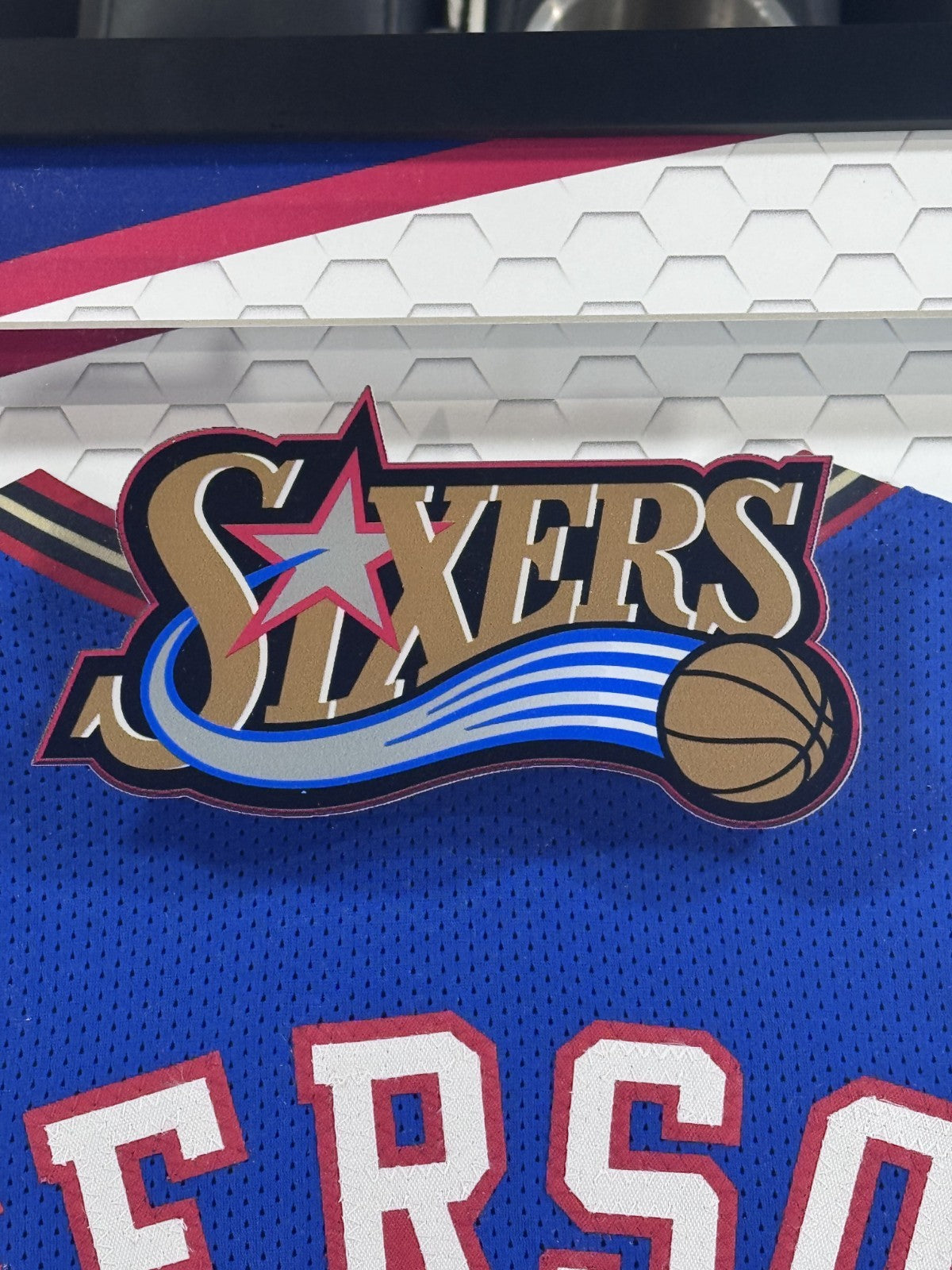 Allen Iverson Signed 76ers Jersey Framed LED Shadowbox Auto JSA COA HOF