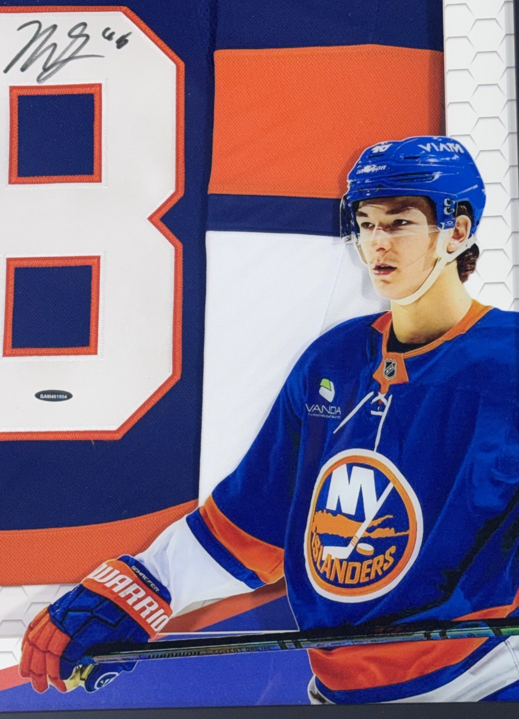 Matthew Schaefer Signed NY Islanders Jersey Framed LED Shadowbox Auto UDA COA