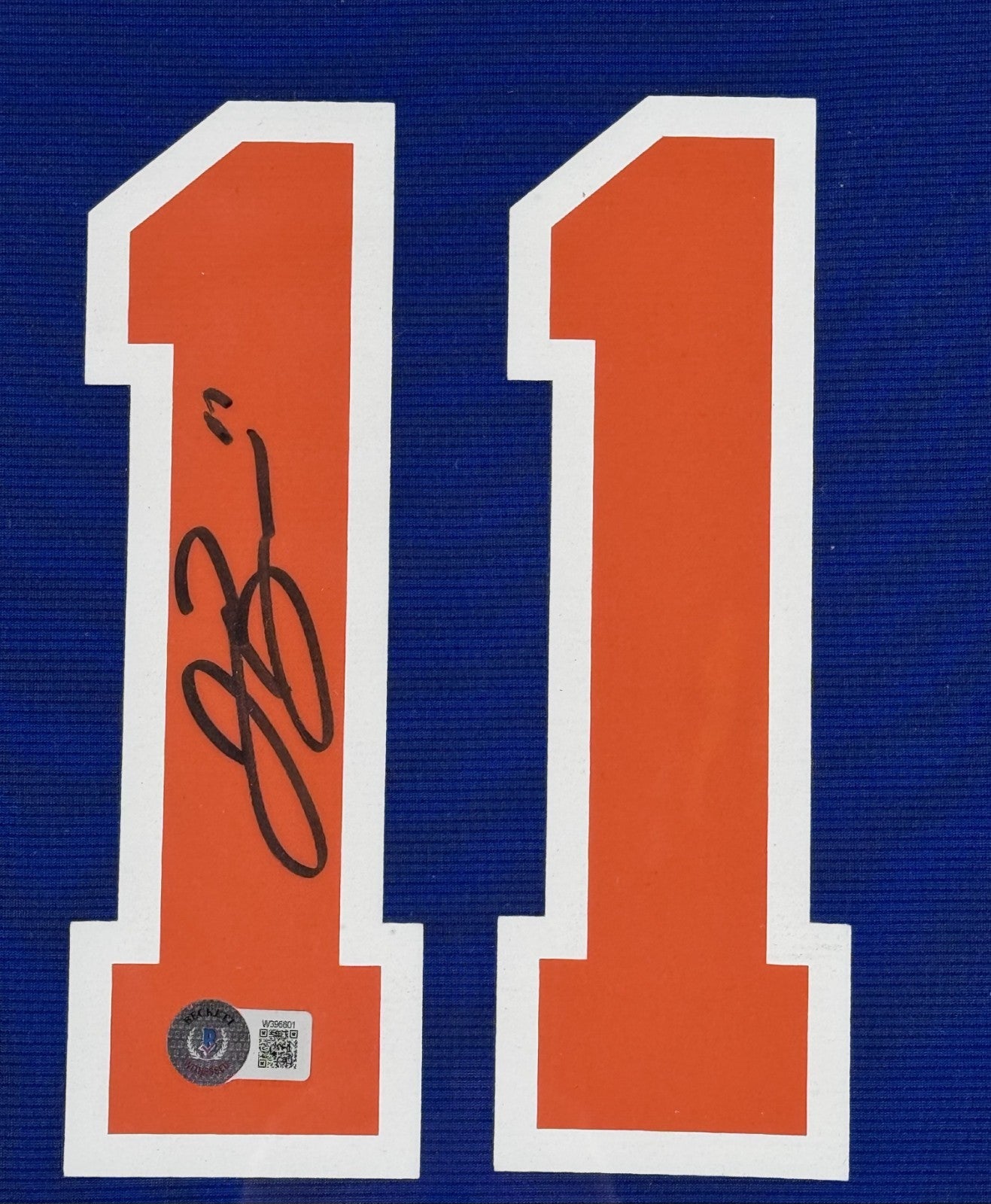 Jalen Brunson Signed Nike Jersey Framed LED Shadowbox Auto BAS COA NY Knicks MVP