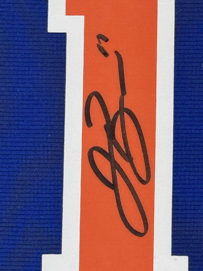 Jalen Brunson Signed Nike Jersey Framed LED Shadowbox Auto BAS COA NY Knicks MVP