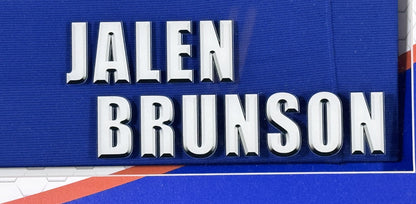 Jalen Brunson Signed Nike Jersey Framed LED Shadowbox Auto BAS COA NY Knicks MVP