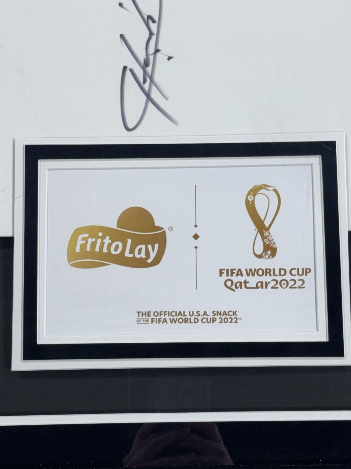 FIFA World Cup 2022 Frito Lay Multi Signed Adidas Jersey Framed COA Manning Hamm