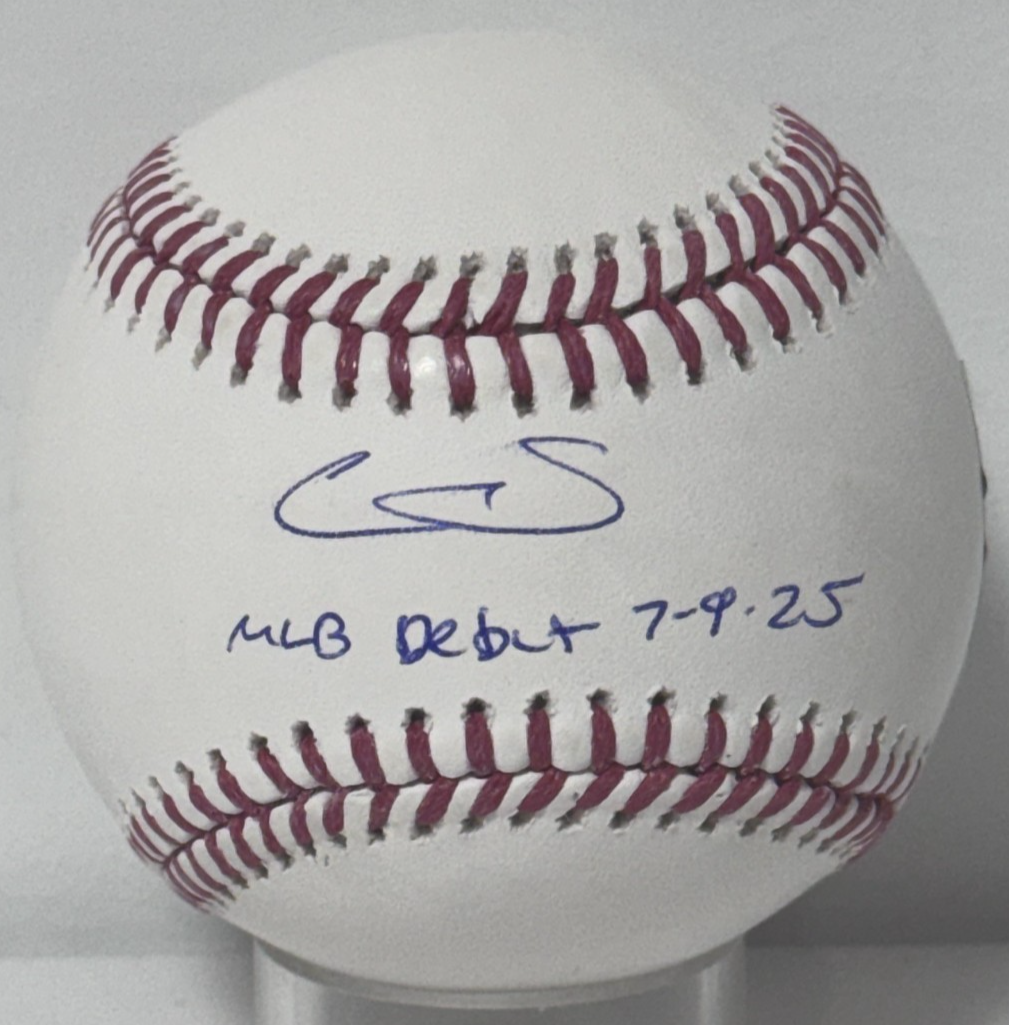 Cam Schlittler Signed Official Baseball MLB Debut Auto Fanatics MLB NY Yankees