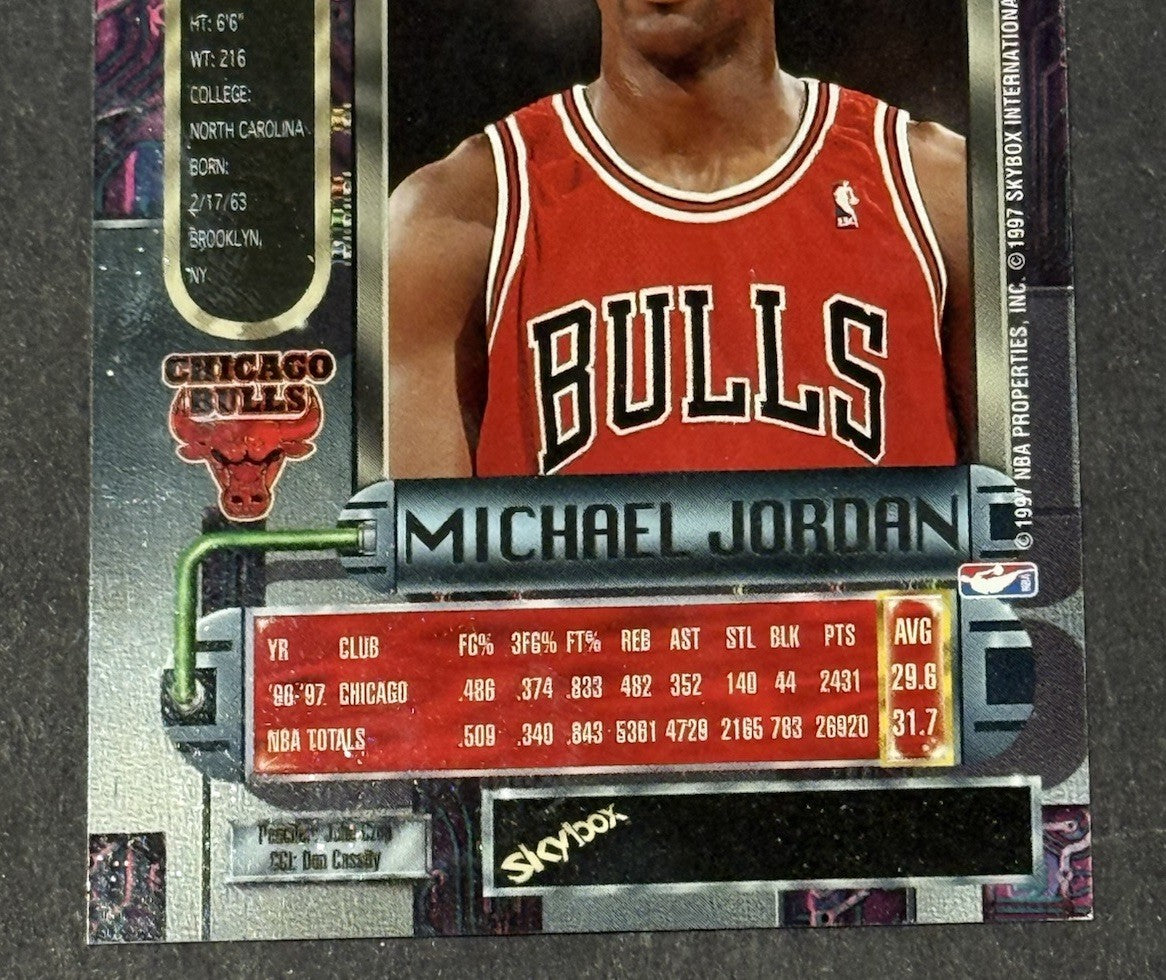 1997-98 Skybox Metal Universe Michael Jordan #23 Chicago Bulls HOF Rare Card
