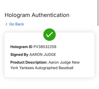 Aaron Judge Signed Official MLB Baseball Autograph Yankees MVP Fanatics MLB COA