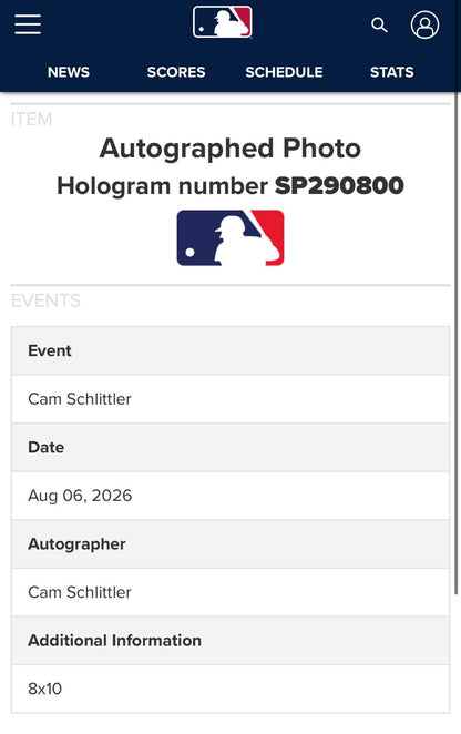 Cam Schlittler Signed 8x10 Spotlight Photo Framed Auto Fanatics COA NY Yankees
