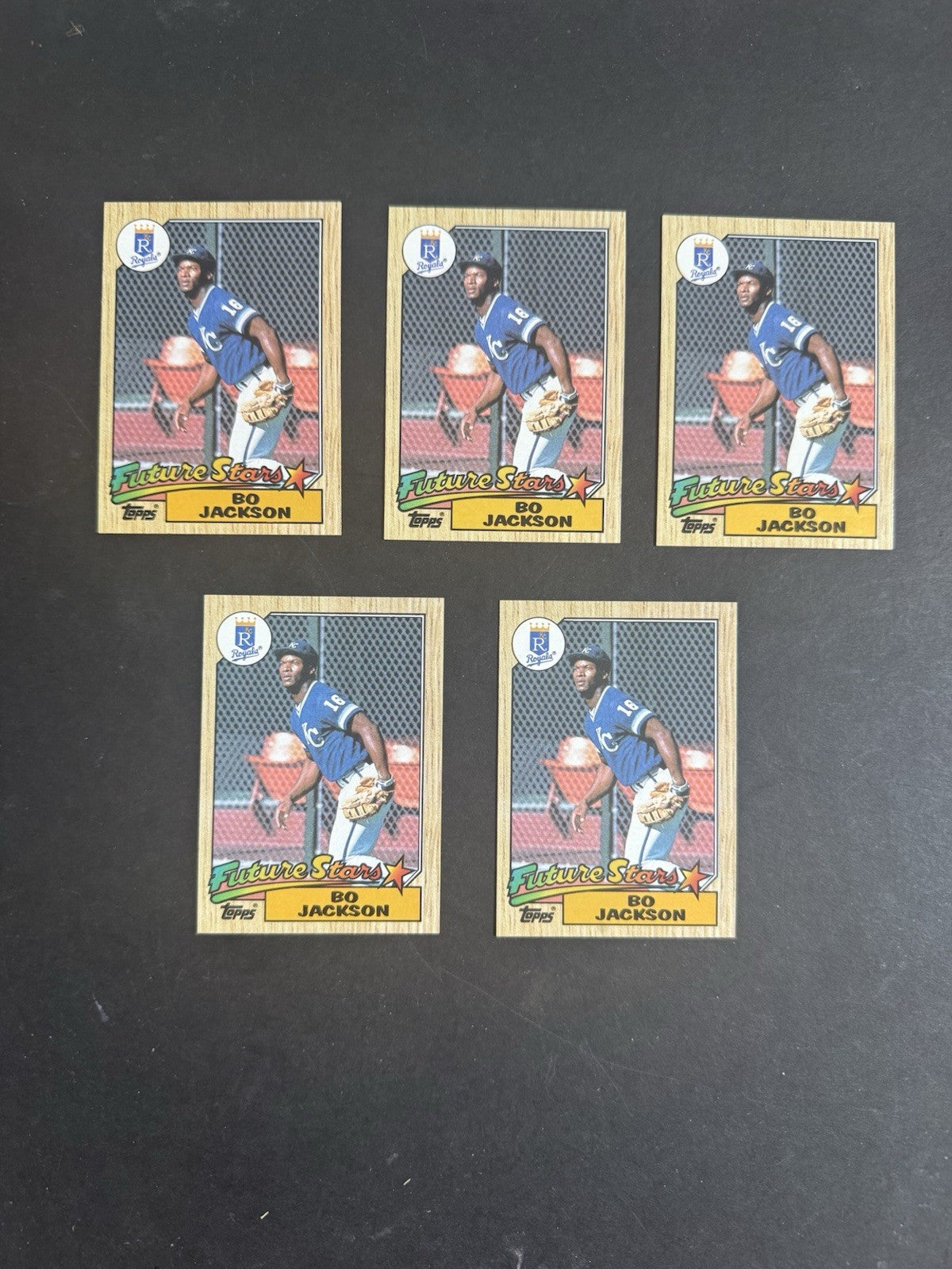 1987 Topps Future Stars Bo Jackson #170 Rookie Lot Of 5 Nm - Mint Rc