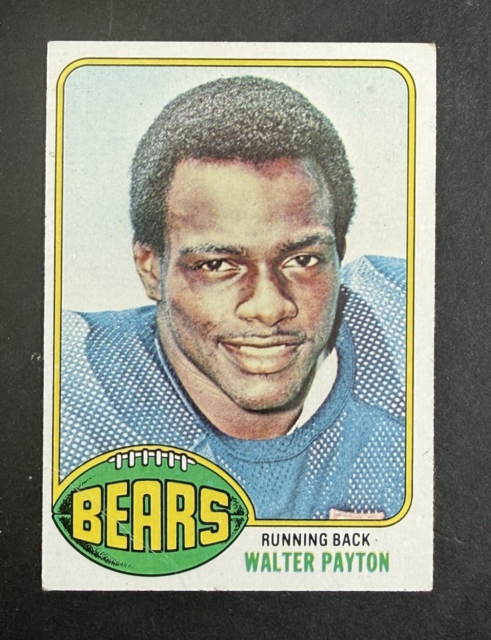 Topps 1976 Walter Payton #148 ROOKIE CARD Nice W/ Slight Paper Wrinkle HOF Bears