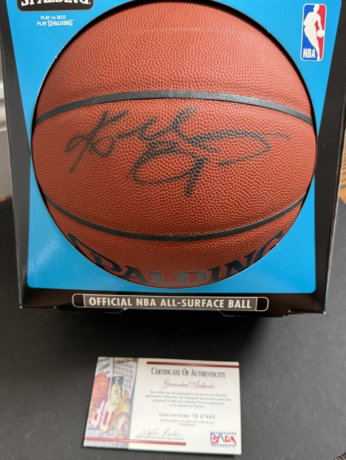 Kobe Bryant LA Lakers Signed NBA Spalding Basketball Auto PSA COA HOF