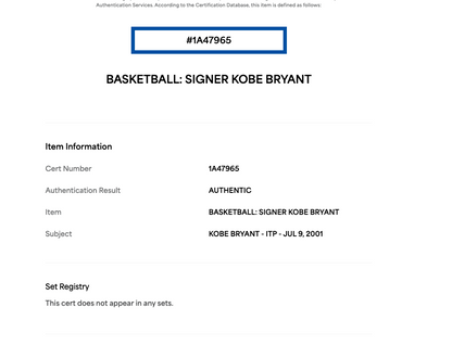 Kobe Bryant LA Lakers Signed NBA Spalding Basketball Auto PSA COA HOF