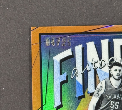 2026 Topps Finest Isaiah Hartenstein Finest Autographs Orange /25 OKC Thunder
