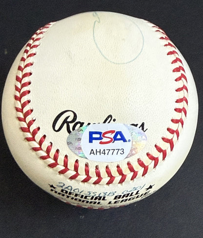 Sammy Sosa Signed Official Nl Baseball Psa COA Chicago Cubs 600 Hr Vintage Auto
