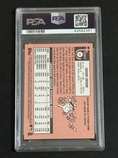 2018 Topps Heritage Shohei Ohtani rookie Action Variation #600 PSA 9 MINT Rc