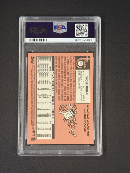 2018 Topps Heritage Shohei Ohtani rookie Action Variation #600 PSA 9 MINT Rc