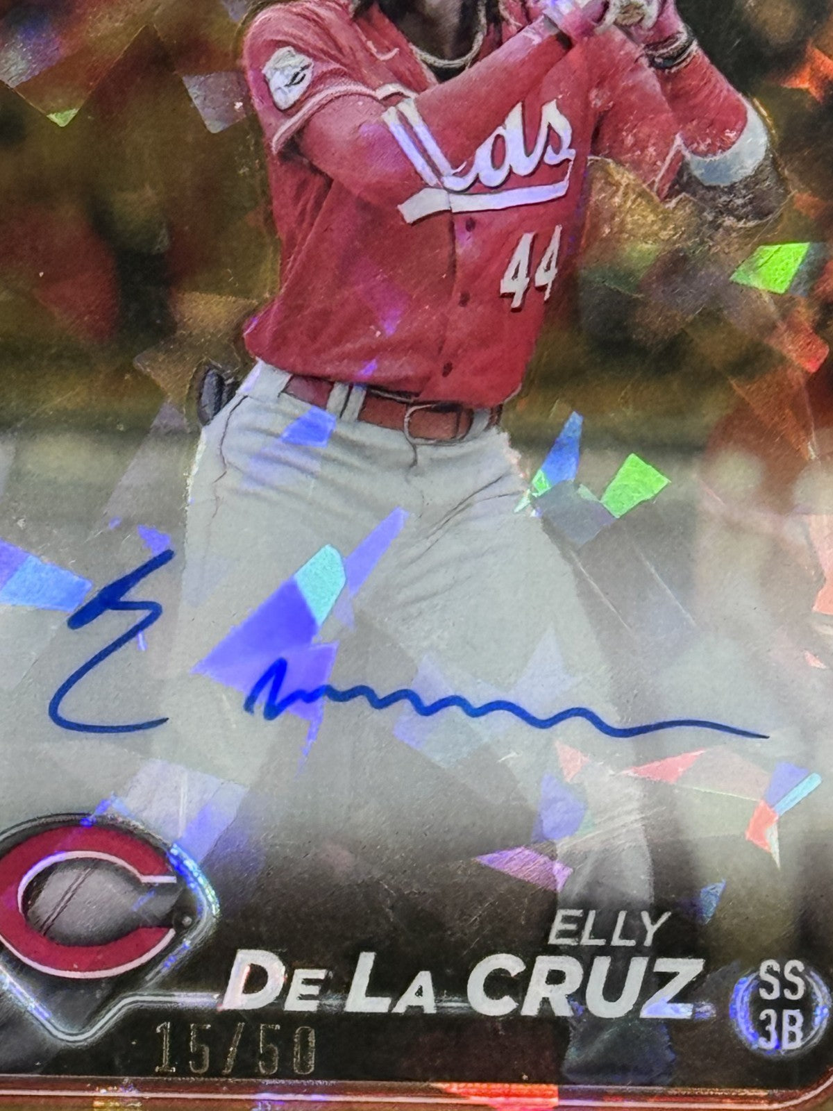 2024 Topps Chrome Elly De La Cruz Sapphire Gold Auto /35 SGC 10 Auto 10 Reds RC
