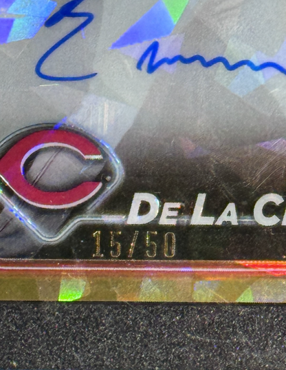 2024 Topps Chrome Elly De La Cruz Sapphire Gold Auto /35 SGC 10 Auto 10 Reds RC