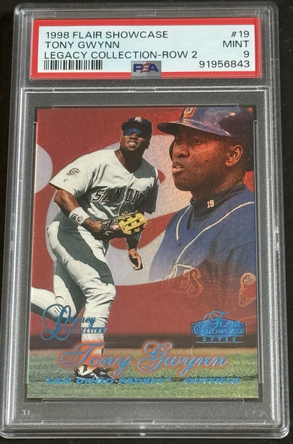 1998 Flair Legacy Row 2 Tony Gwynn /100 Tony Gwynn PSA MINT 9 Pop 2 None Higher