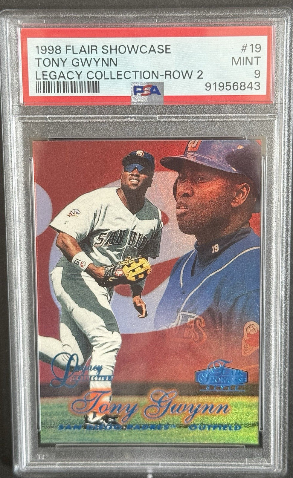 1998 Flair Legacy Row 2 Tony Gwynn /100 Tony Gwynn PSA MINT 9 Pop 2 None Higher