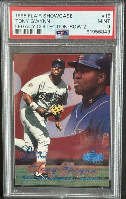 1998 Flair Legacy Row 2 Tony Gwynn /100 Tony Gwynn PSA MINT 9 Pop 2 None Higher