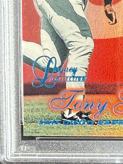 1998 Flair Legacy Row 2 Tony Gwynn /100 Tony Gwynn PSA MINT 9 Pop 2 None Higher