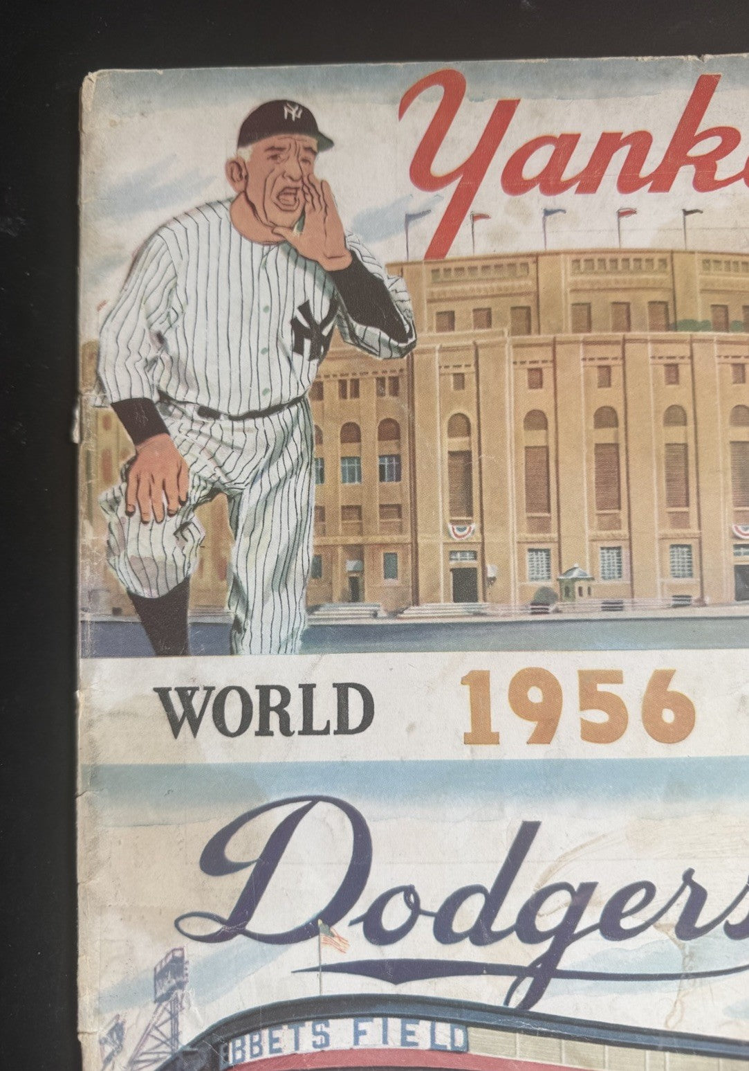 1956 World Series Program New York Yankees vs Brooklyn Dodgers Don Larsen Pg