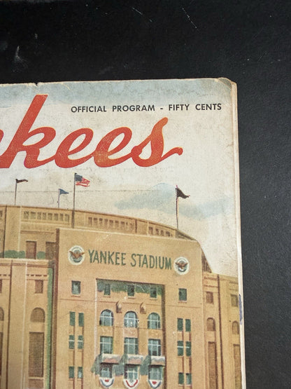 1956 World Series Program New York Yankees vs Brooklyn Dodgers Don Larsen Pg