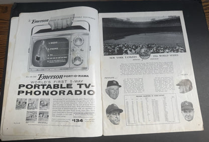 1956 World Series Program New York Yankees vs Brooklyn Dodgers Don Larsen Pg