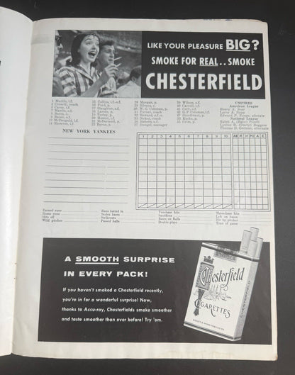 1956 World Series Program New York Yankees vs Brooklyn Dodgers Don Larsen Pg