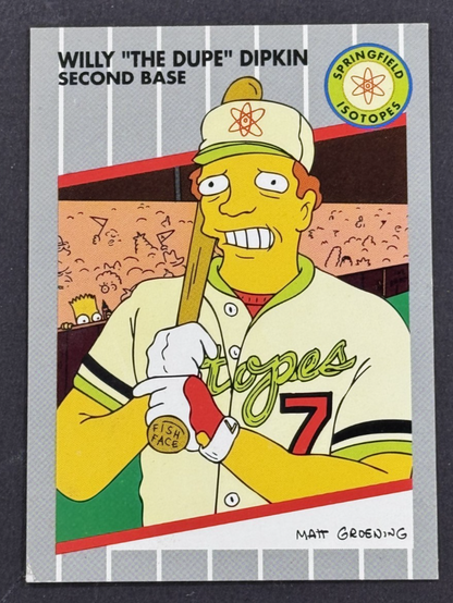 1994 Skybox The Simpsons Series 2 Willy The Dupe Dipkin Promo Card #B1 Isotopes