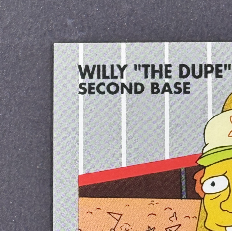 1994 Skybox The Simpsons Series 2 Willy The Dupe Dipkin Promo Card #B1 Isotopes