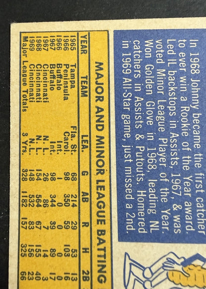 1970 Topps Johnny BENCH Cincinnati REDS High #660 HOF Ex