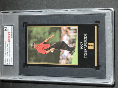 1997 Grand Slam Ventures Tiger Woods Masters Collection GOLD FOIL RC GRADE 9.8