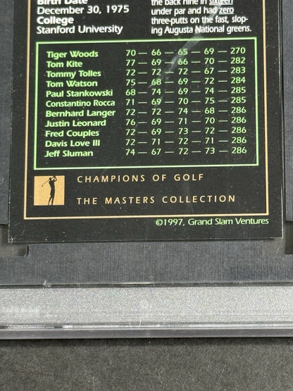 1997 Grand Slam Ventures Tiger Woods Masters Collection GOLD FOIL RC GRADE 9.8