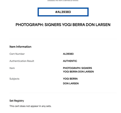 Yogi Berra Don Larsen Signed 11x14 Framed Photo Yankees WS Perfect Game Auto PSA
