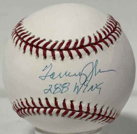 Tommy John Signed Official MLB Baseball NY Yankees 288 Wins Auto Steiner COA