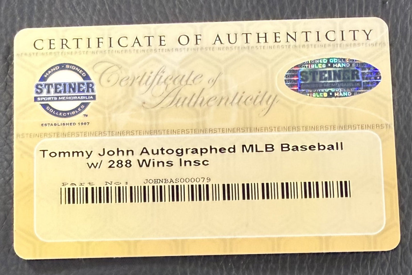 Tommy John Signed Official MLB Baseball NY Yankees 288 Wins Auto Steiner COA