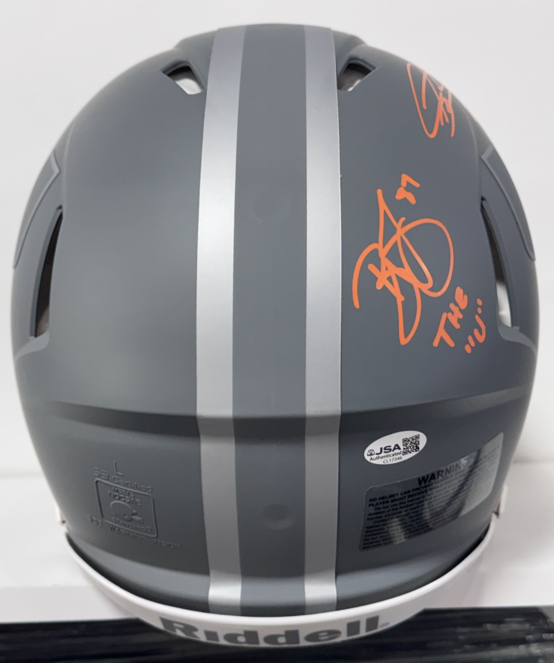 Miami Hurricanes 01 Signed Riddell Slate Auth Helmet 5 Auto JSA COA Gore Portis