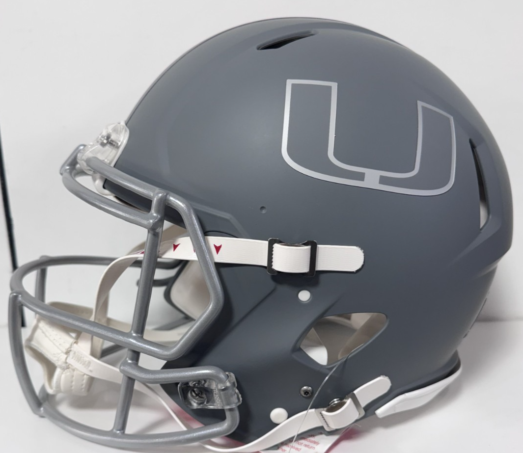 Miami Hurricanes 01 Signed Riddell Slate Auth Helmet 5 Auto JSA COA Gore Portis