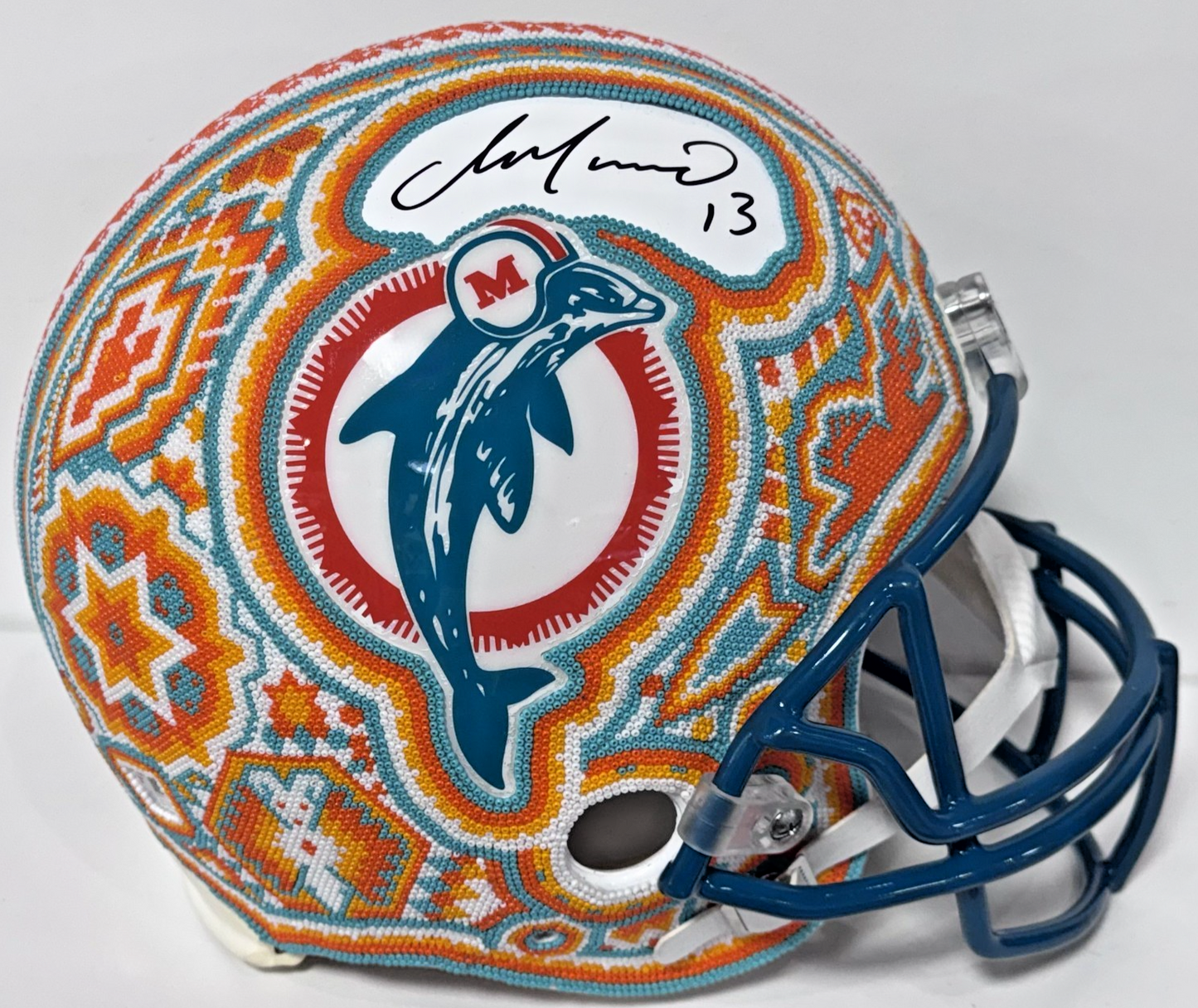 Dan Marino Signed Dolphins Custom 1/1 Authentic Riddell Helmet Auto Fanatics COA