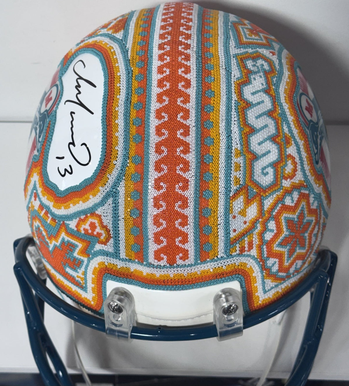Dan Marino Signed Dolphins Custom 1/1 Authentic Riddell Helmet Auto Fanatics COA