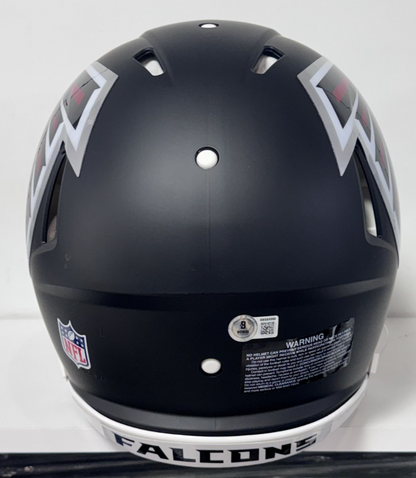 Kyle Pitts Signed Falcons Riddell Speed Authentic Helmet Rise Up Auto BAS COA