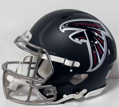 Kyle Pitts Signed Falcons Riddell Speed Authentic Helmet Rise Up Auto BAS COA