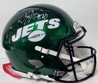 Breece Hall Signed NY Jets Riddell Speed Authentic Helmet Auto BAS COA